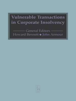 cover image of Vulnerable Transactions in Corporate Insolvency